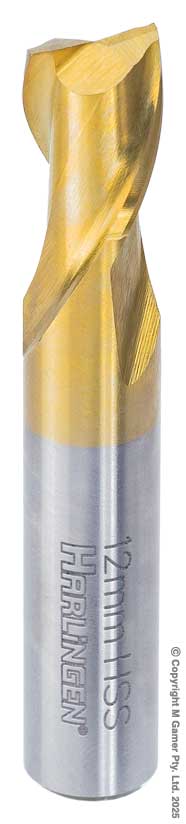 12mm Two Flute End Mill - HSS